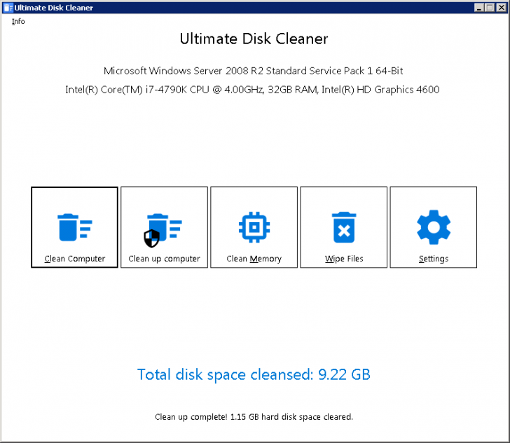 โปรแกรมทำความสะอาด HDD Ultimate Disk Cleaner