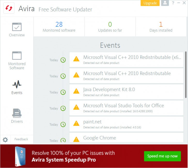 โปรแกรมอัพเดทโปรแกรม Avira Software Updater