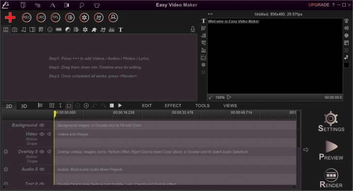 โปรแกรมตัดต่อวิดีโอ Easy Video Maker