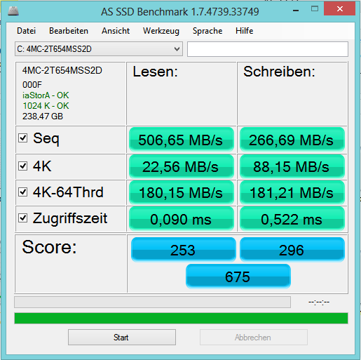 โปรแกรมทดสอบความเร็ว AS SSD Benchmark
