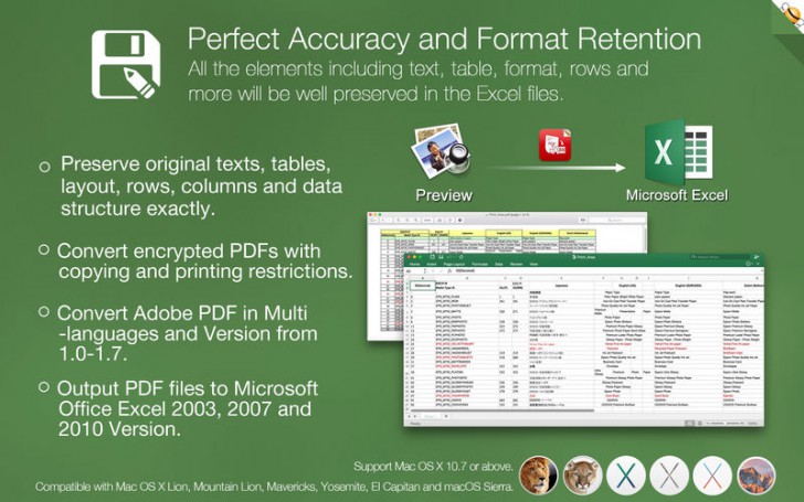 โปรแกรมแปลงไฟล์ PDF to Excel