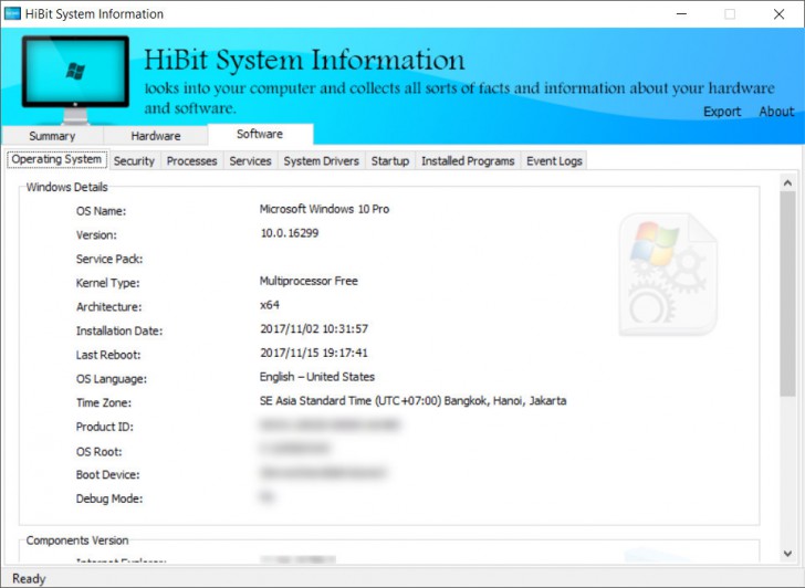 โปรแกรมเช็คสเปคคอมพิวเตอร์ HiBit System Information