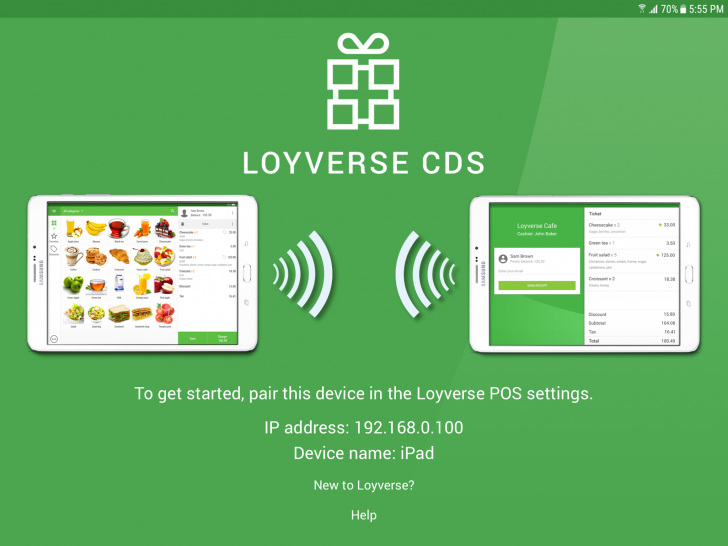 App Дисплей Loyverse CDS Дисплей клиента.