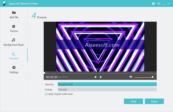 โปรแกรมสร้างสไลด์โชว์ Aiseesoft SlideShow Maker