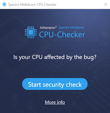 Ashampoo Spectre Meltdown CPU Checker (โปรแกรมตรวจสอบบั๊คทั้ง Spectre และ Meltdown)