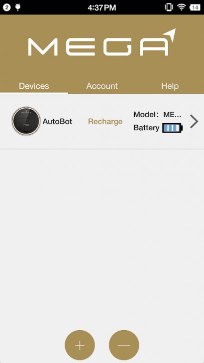 App สั่งงานหุ่นยนต์ดูดฝุ่น AutoBot