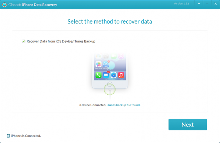 โปรแกรมกู้ข้อมูล iPhone Gihosoft iPhone Data Recovery Free
