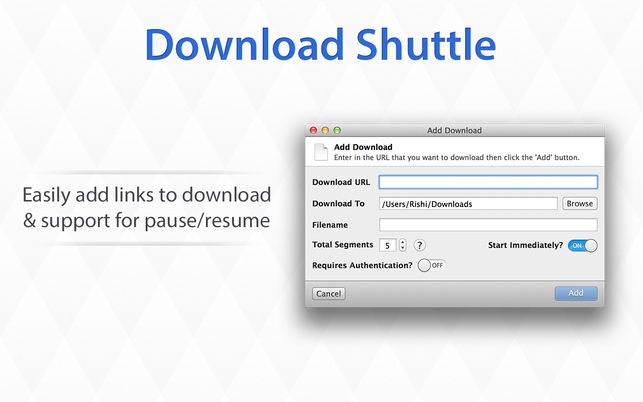 automatically download with download shuttle