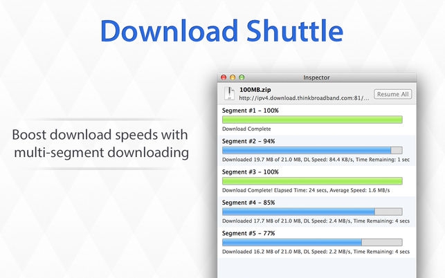 โปรแกรมจัดการไฟล์ดาวน์โหลด Download Shuttle