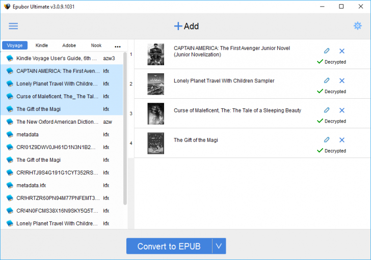 Epubor Ultimate โปรแกรมแปลงไฟล์หนังสือ e-book เป็น PDF