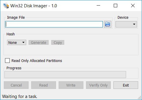 โปรแกรมเขียนดิกส์อิมเมจ Win32 Disk Imager