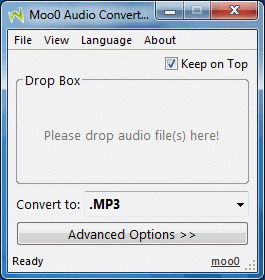 โปรแกรมแปลงไฟล์เสียง ฟรี Moo0 Audio Converter