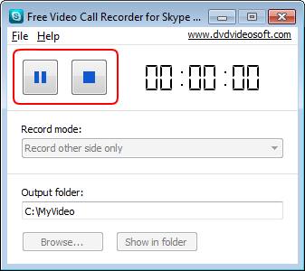 โปรแกรมอัดวิดีโอ อัดเสียง Skype