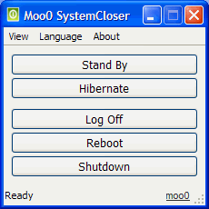 โปรแกรมปิดคอมพิวเตอร์ Moo0 System Closer