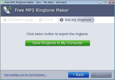 โปรแกรมตัดทำริงโทน Free MP3 Ringtone Maker