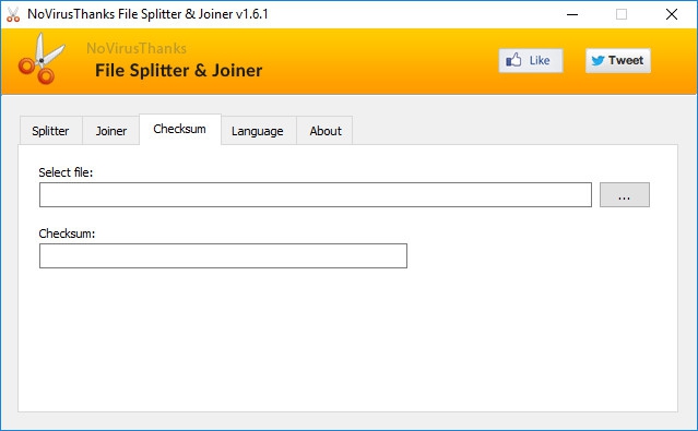 โปรแกรมหั่นไฟล์ รวมไฟล์ File Splitter and Joiner