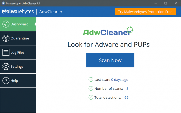 โปรแกรมลบโฆษณา สปายแวร์ AdwCleaner