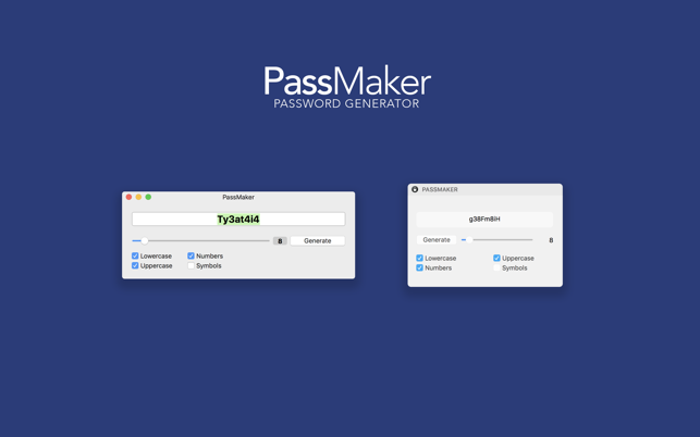 โปรแกรมสุ่มรหัสสร้างรหัสผ่าน PassMaker