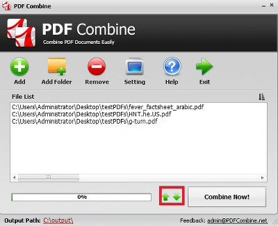 โปรแกรมรวมไฟล์ PDF Combine