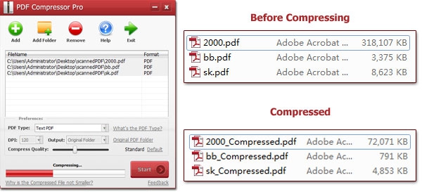 โปรแกรมบีบอัดไฟล์ PDF Compressor