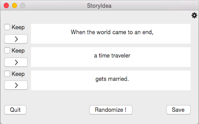 โปรแกรมสุ่มไอเดียแต่งเรื่องราวผสม StoryIdea