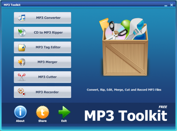 โปรแกรมจัดการไฟล์ MP3 Toolkit