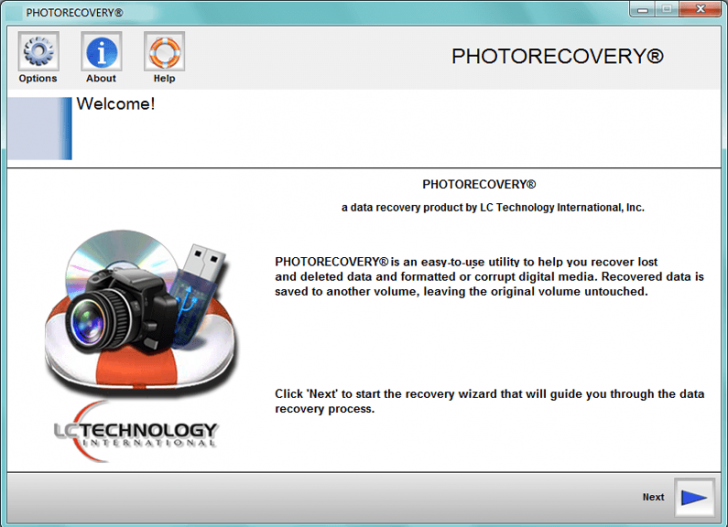 โปรแกรมกู้ข้อมูลรูปภาพ PHOTORECOVERY Standard