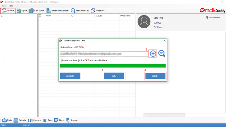 MailsDaddy PST to Office 365 Migration Tool (โปรแกรมแปลงไฟล์ PST เป็น Office 365 ฟรี)