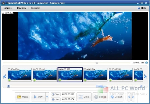 โปรแกรมแปลงไฟล์วิดีโอ เป็นภาพ GIF ThunderSoft Video to GIF Converter 