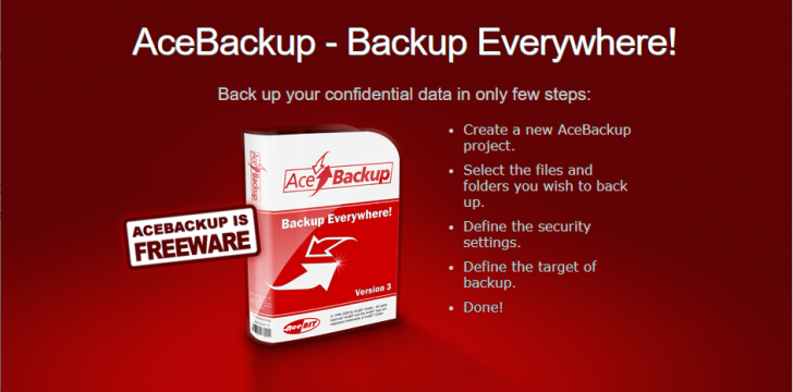 โปรแกรมสำรองข้อมูล AceBackup