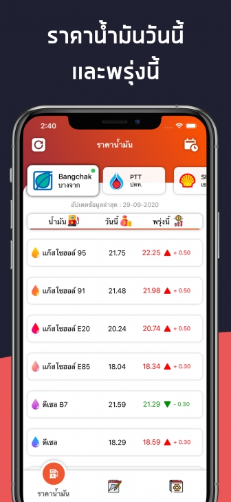 ราคาน้ำมัน - Thai Oil (App เช็คราคาน้ำมัน ติดตามราคาน้ำมันรายวัน)