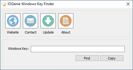 โปรแกรมค้นหาคีย์ผลิตภัณฑ์ IOGenie Windows Key Finder