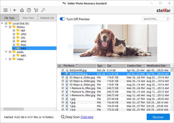 Stellar Photo Recovery (โปรแกรมกู้รูปภาพ กู้ไฟล์วิดีโอ กู้เพลง จาก HDD, SSD, SD Card, Flash Drive )